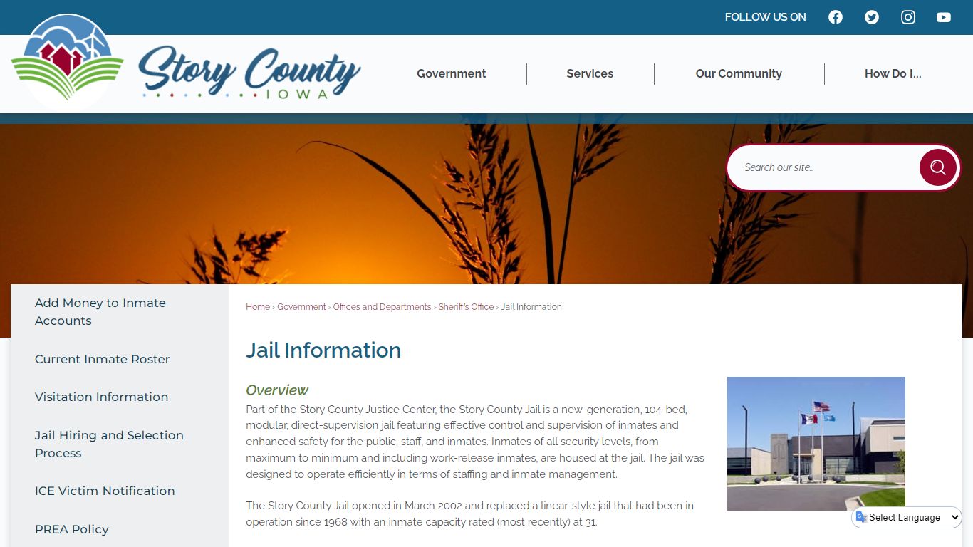 Jail Information | Story County, IA - Official Website