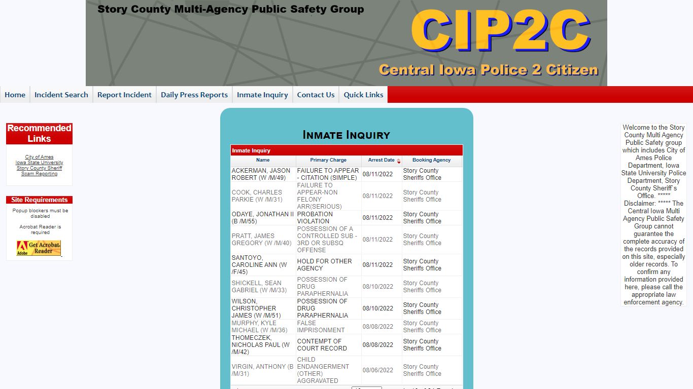 Story County Multi-Agency Public Safety Group P2C
